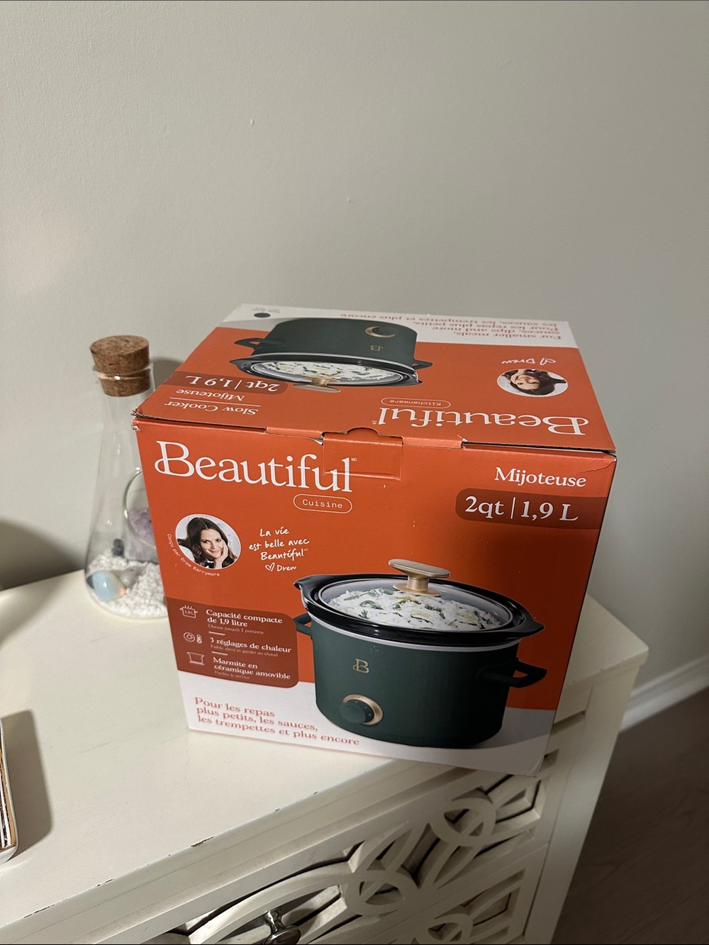 DREW Green 2 qt Slow Cooker with Glass Lid